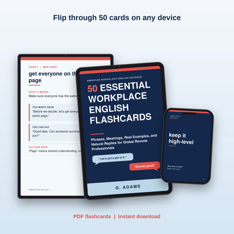 American Workplace Phrase Flashcards